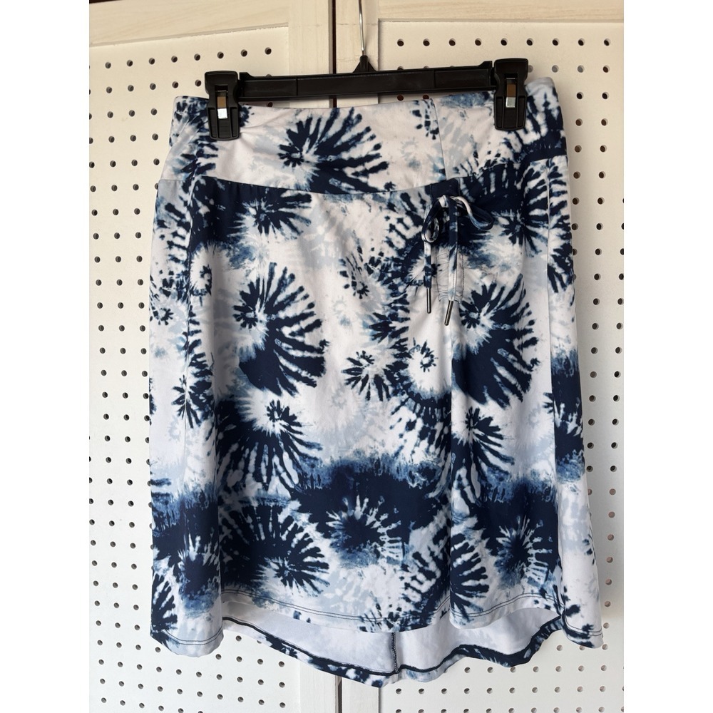 Freedom Trail by Kyodan Women's M Medium Blue & White Tie Dye Stretch Skirt